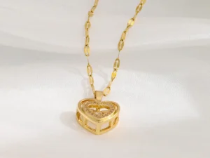 Smart Love Pendant Titanium Steel Necklace Fashion Jewelry for Woman