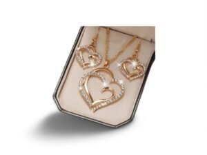 Double Heart Jewelry Set