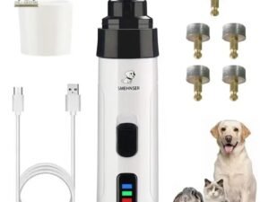 USB Charging LED Light Dog Cat Nail Grinder Trimmer Clippers Grooming Kit
