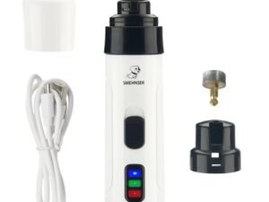 USB Charging LED Light Dog Cat Nail Grinder Trimmer Clippers Grooming Kit