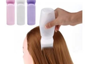 3 Color Salon Hair Oil Applicator Bottle ,Professional Hairdressing, Dyeing Comb Bottles, Barbershop Hairdresser