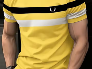2025 nuevo verano para hombres Super grande Casual cuello redondo de manga corta para hombres contraste de Color Patchwork camiseta Fitness ropa de verano