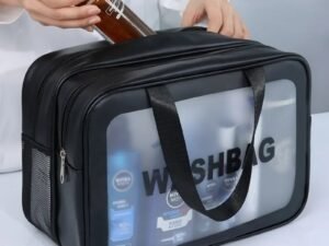 Sac de maquillage ,double transparent, séparation sèche-humide, sac de lavage portable, sac de rangement de cosmétiques, voyage fitness, essentiels de natation
