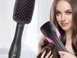 Sèche-cheveux brosse à Air chaud, Styler et volumateur lisseur de cheveux , peigne rouleau une étape électrique Ion, sèche-cheveux brosse,