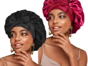 Satin solide chapeau ,elastique pour les femmes nuit ,cheveux couvre-tête Bonnet