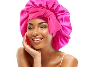 Satin solide chapeau ,elastique pour les femmes nuit ,cheveux couvre-tête Bonnet