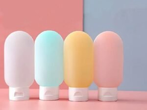récipient de Lotion en Silicone souple ,Tube à presser bouteille vide ,bouteille de shampoing de voyage Portable