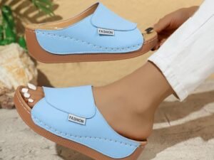 Summer Wedge Slides Slippers Fashion Fish Mouth