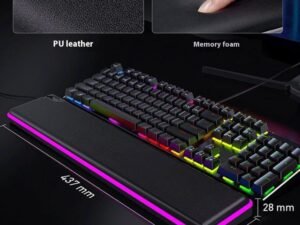 RGB Keyboard Support Wristband High Rebound Luminous Machinery Keyboard Support