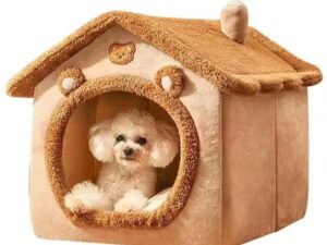 Maisson Chaude et lavable pou chien et chat, toutes saisson doux et amovible d’intérieur
