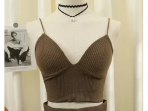 Tops cortos sexis para mujer, Top de tubo, ropa de calle femenina, Sujetador deportivo sin mangas sin