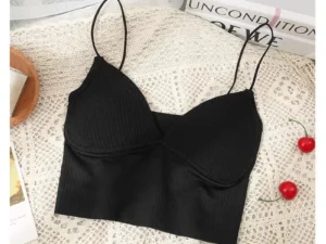 Tops cortos sexis para mujer, Top de tubo, ropa de calle femenina, Sujetador deportivo sin mangas sin costuras, Top corto, camiseta, Top Bandeau, camiseta sin mangas básica