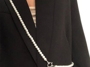 Colier long,chaine avec des perles