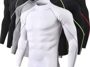 Camiseta deportiva para hombre, camiseta de secado rápido para culturismo y correr, camiseta de compresión de manga larga para gimnasio, camiseta ajustada para Fitness para hombre Rashgard