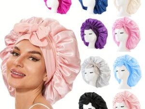 Bonnet de nuit réglable en satin – Confort, élégance et protection capillaire