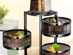 Étagère de Rangement Rotative Multicouche pour Cuisine – Organisateur Pratique 360°