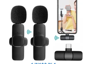 Micrófono Lavalier inalámbrico para transmisión en vivo, YouTube, TikTok, Facebook, con reducción de ruido para iPhone y Android