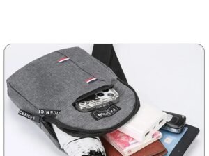 Bolso de pecho de un hombro para hombre, bandolera pequeña de gran capacidad para deportes