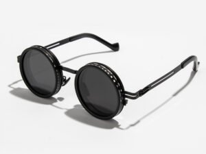 Lunettes de Soleil Rondes Polarisées ND9 – Style Rétro Punk pour Hommes et Femmes