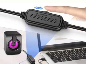 Altavoces para ordenador, caja De sonido para PC, micrófono estéreo HIFI, USB, con cable, con luz LED para ordenador De escritorio