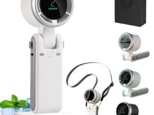 Ventilateur à Turbine Portable Pliable 180° – Rechargeable par USB avec 5 Vitesses