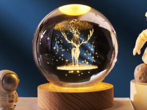 Veilleuse boule de cristal 3D