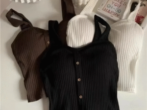 Tops cortos Y2K para mujer con almohadillas para sujetador, corsé de verano, chaleco con tirantes coreanos, camisola Sexy ajustada nueva