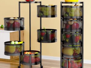 Étagère de Rangement Rotative Multicouche pour Cuisine – Organisateur Pratique 360°