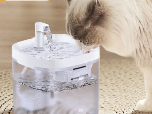 Fontaine d’Eau Automatique pour Chat – Distributeur d’Eau Intelligent Rechargeable(EU Adapter)