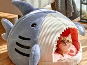 Lit Chaud Fermé pour Chat – Panier Douillet et Tente Confortable pour Animaux de Compagnie