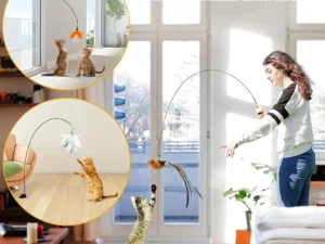 Jouet Simulé pour Chat Oiseau avec Ventouse Époxy Améliorée