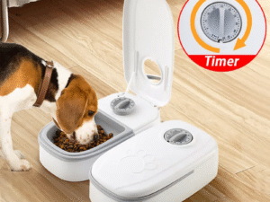KOOBDIN Mangeoire Automatique pour Animaux de Compagnie – Grande Capacité 350ML