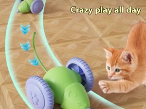 Souris Électrique Interactive pour Chats – Jouet Rechargeable avec Évitement Intelligent d’Obstacles