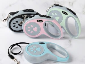 Laisse Rétractable pour Chien en Nylon Solide – 3m et 5m pour Petits et Grands Chiens