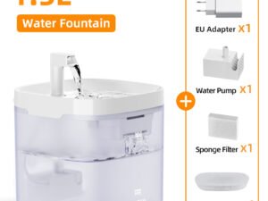 Fontaine d’Eau Automatique pour Chat – Distributeur d’Eau Intelligent Rechargeable(EU Adapter)