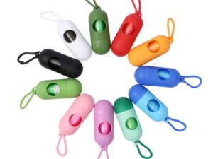 Distributeur de Sacs à Déchets Portable pour Animaux de Compagnie – Boîte à Ordures en Forme de Pilule