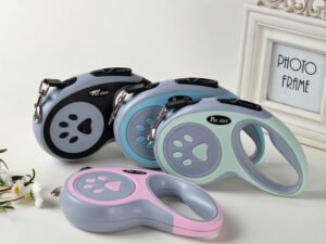 Laisse Rétractable pour Chien en Nylon Solide – 3m et 5m pour Petits et Grands Chiens