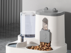 Mangeoire à Couvercle Coulissant Tout-en-Un pour Animaux de Compagnie – Alimentateur Automatique et Bol de Nourriture de Grande Capacité