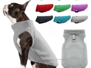 Veste d’Hiver Chaude pour Chiens – Gilet avec Anneau en D pour Petits Animaux