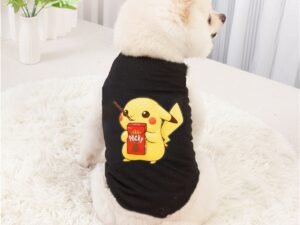 Gilet Imprimé Pikachu pour Animaux de Compagnie – T-shirt Mode Anti-Perte pour Chats et Chiens