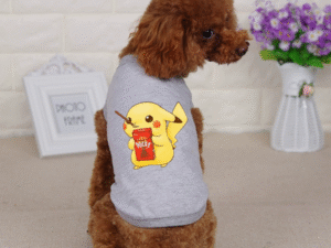 Gilet Imprimé Pikachu pour Animaux de Compagnie – T-shirt Mode Anti-Perte pour Chats et Chiens