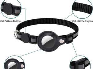 Collier de Support AirTag pour Chat – Réfléchissant, Réglable et Étanche