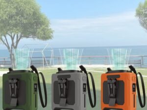 Ventilateur Portable Extérieur 10000mAh avec Éclairage LED et Fonction Suspendue
