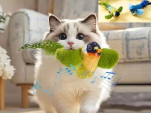 Jouet Interactif d’Intérieur pour Chat – Tenture Murale avec Herbe-Aux-Chats